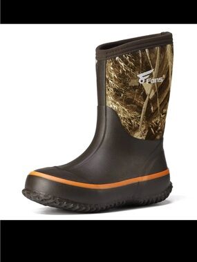8Fans Max-5 Camo Waterproof Neoprene Rain boots for Kids